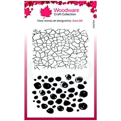 Creative Expressions Woodware Clear Stamps - Crackles & Dots